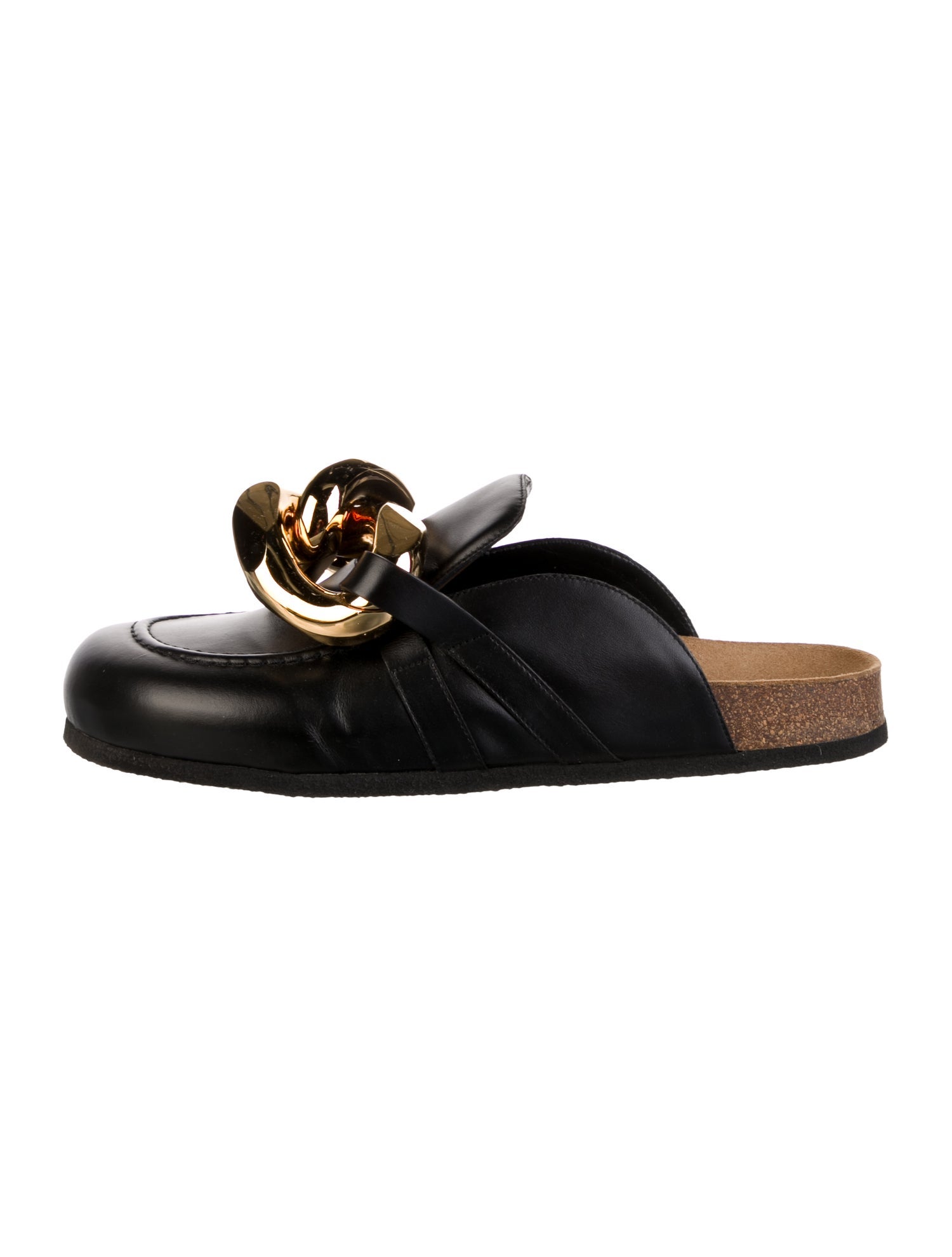 J.W. Anderson Leather Chain-Link Accents Slippers