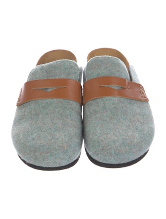 J.W. Anderson Wool Leather Trim Embellishment Mules