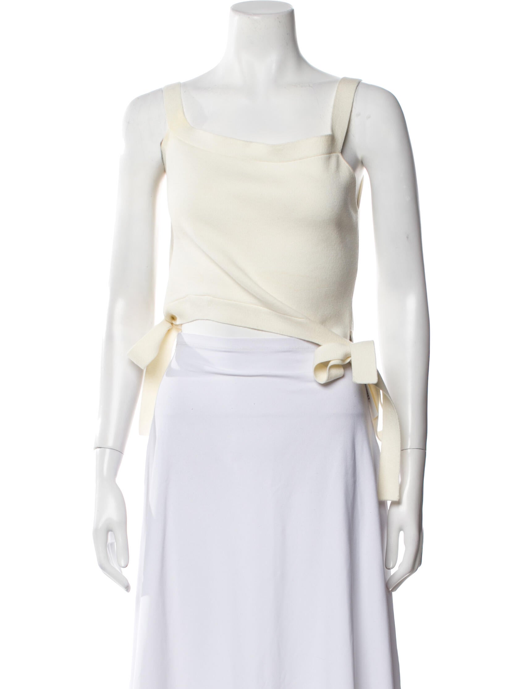 J.W. Anderson Square Neckline Sleeveless Crop Top