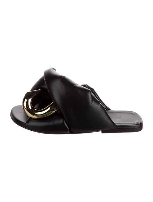 J.W. Anderson Leather Chain-Link Accents Slides