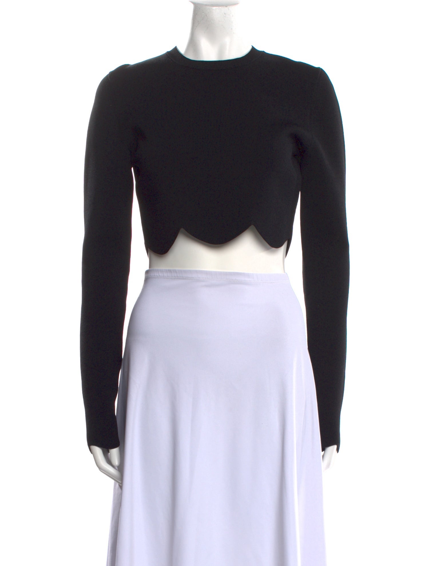 J.W. Anderson Crew Neck Long Sleeve Crop Top