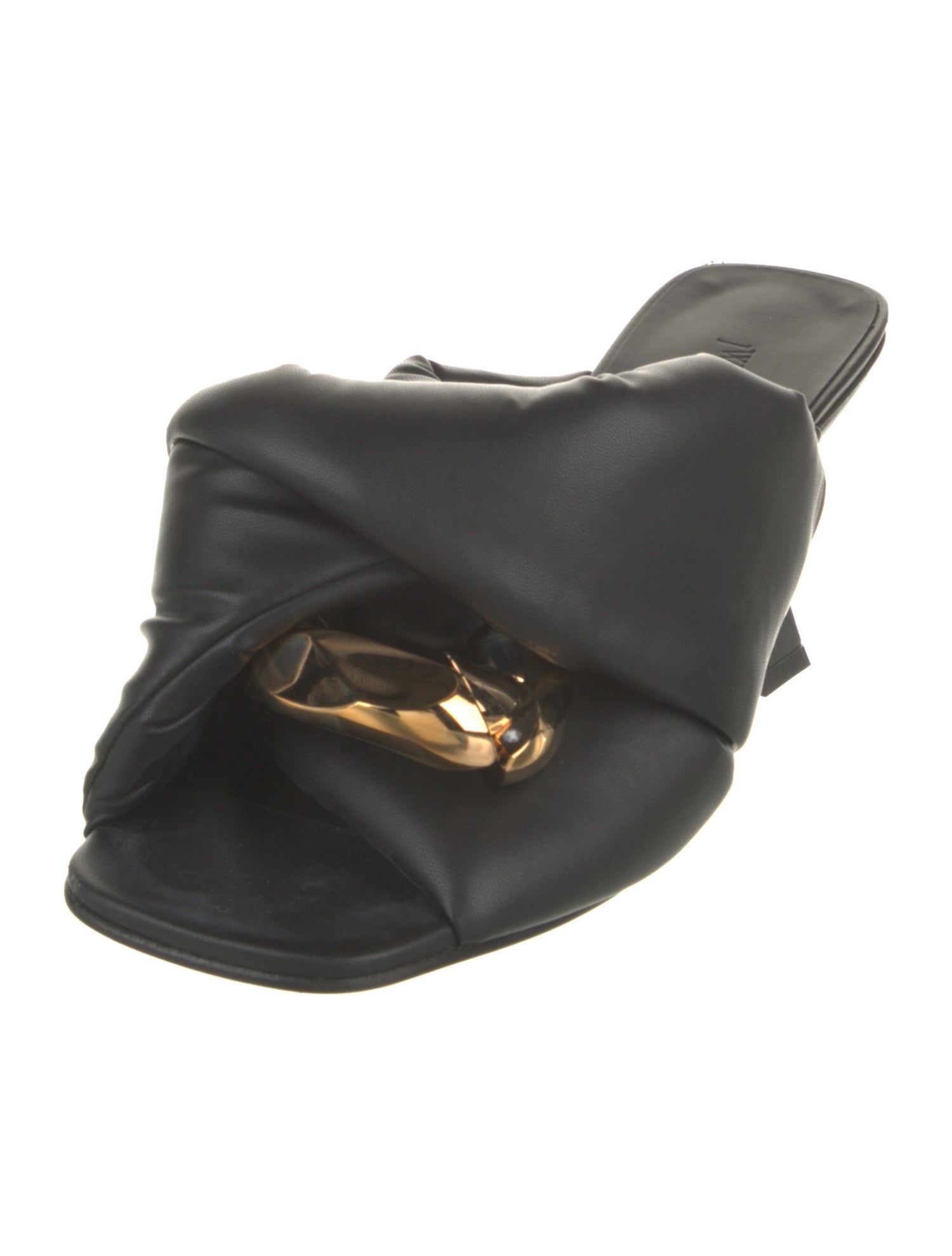 J.W. Anderson Leather Chain-Link Accents Slides