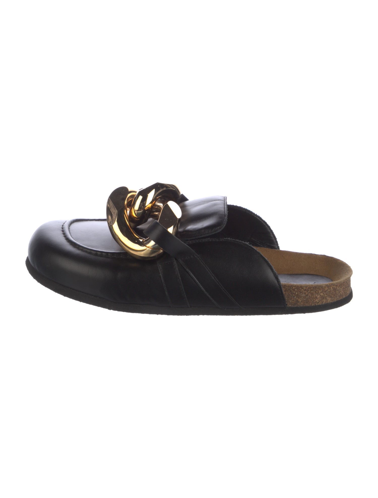 J.W. Anderson Leather Chain-Link Accents Slippers