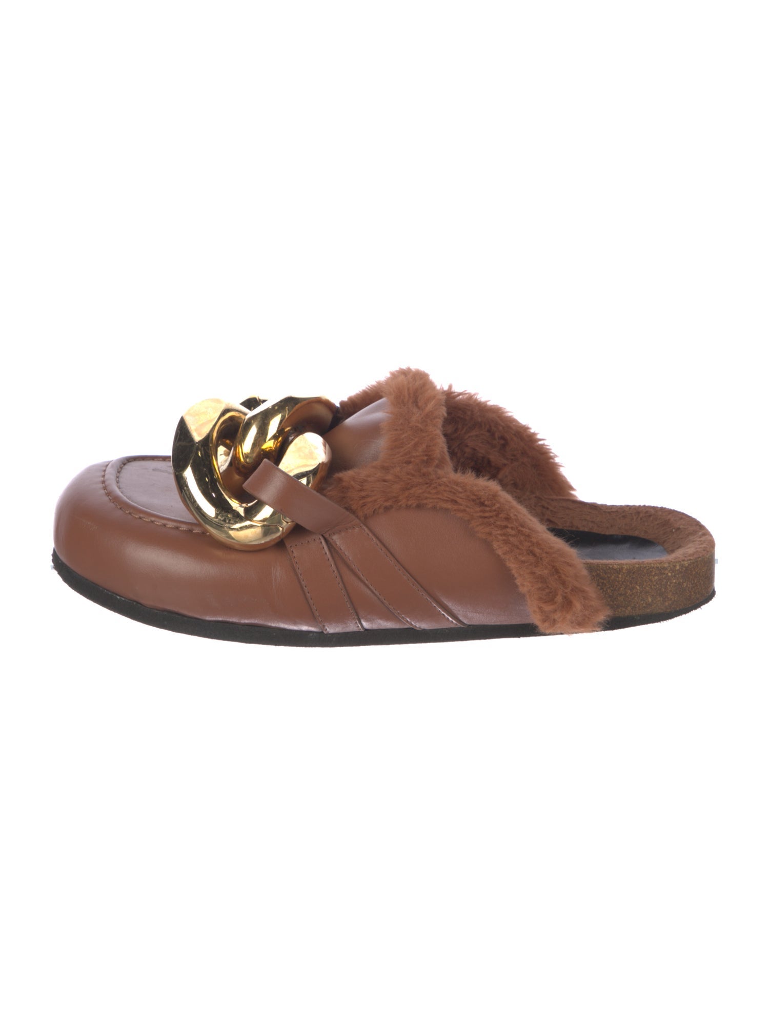 J.W. Anderson Leather Chain-Link Accents Mules