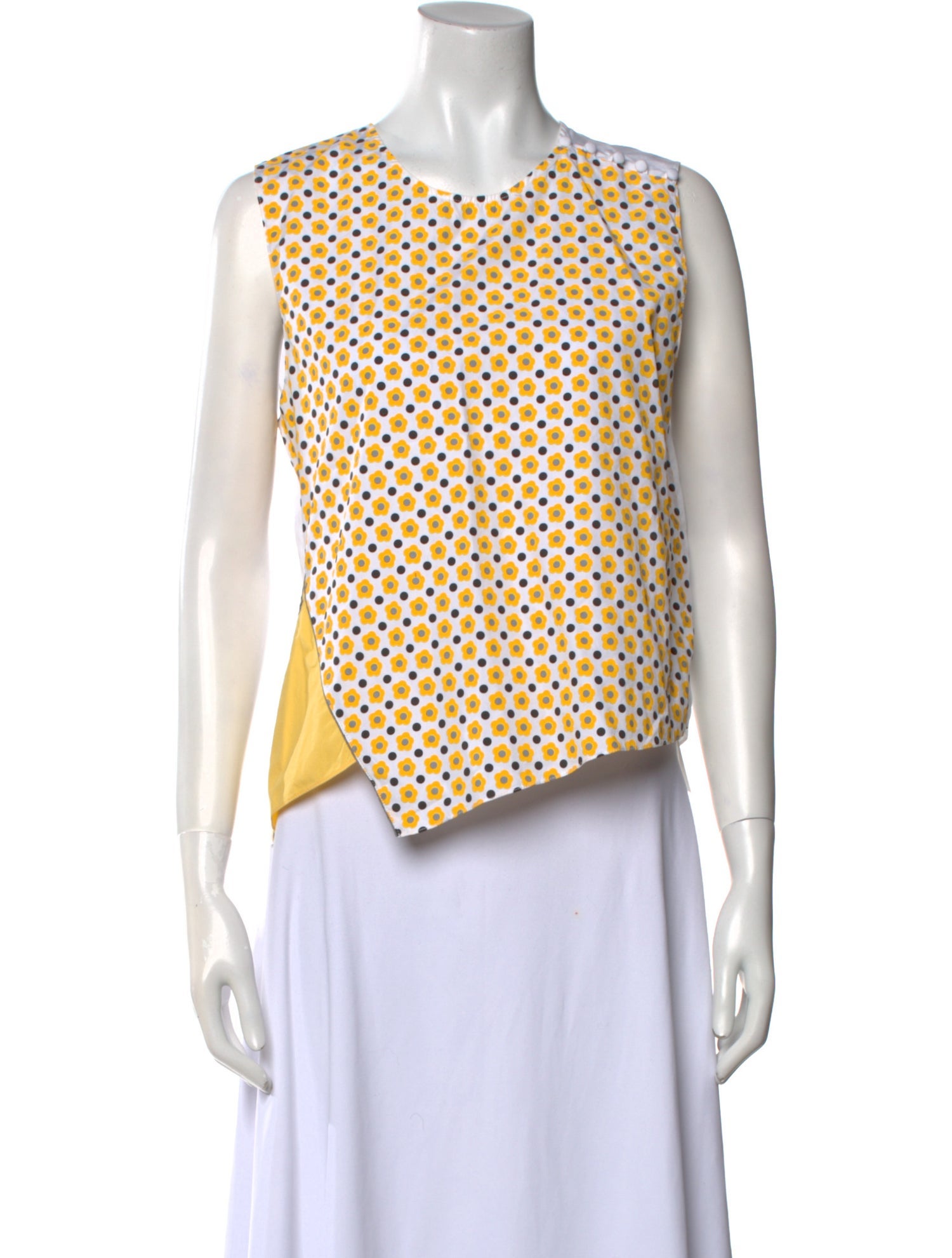 J.W. Anderson Printed Crew Neck Crop Top