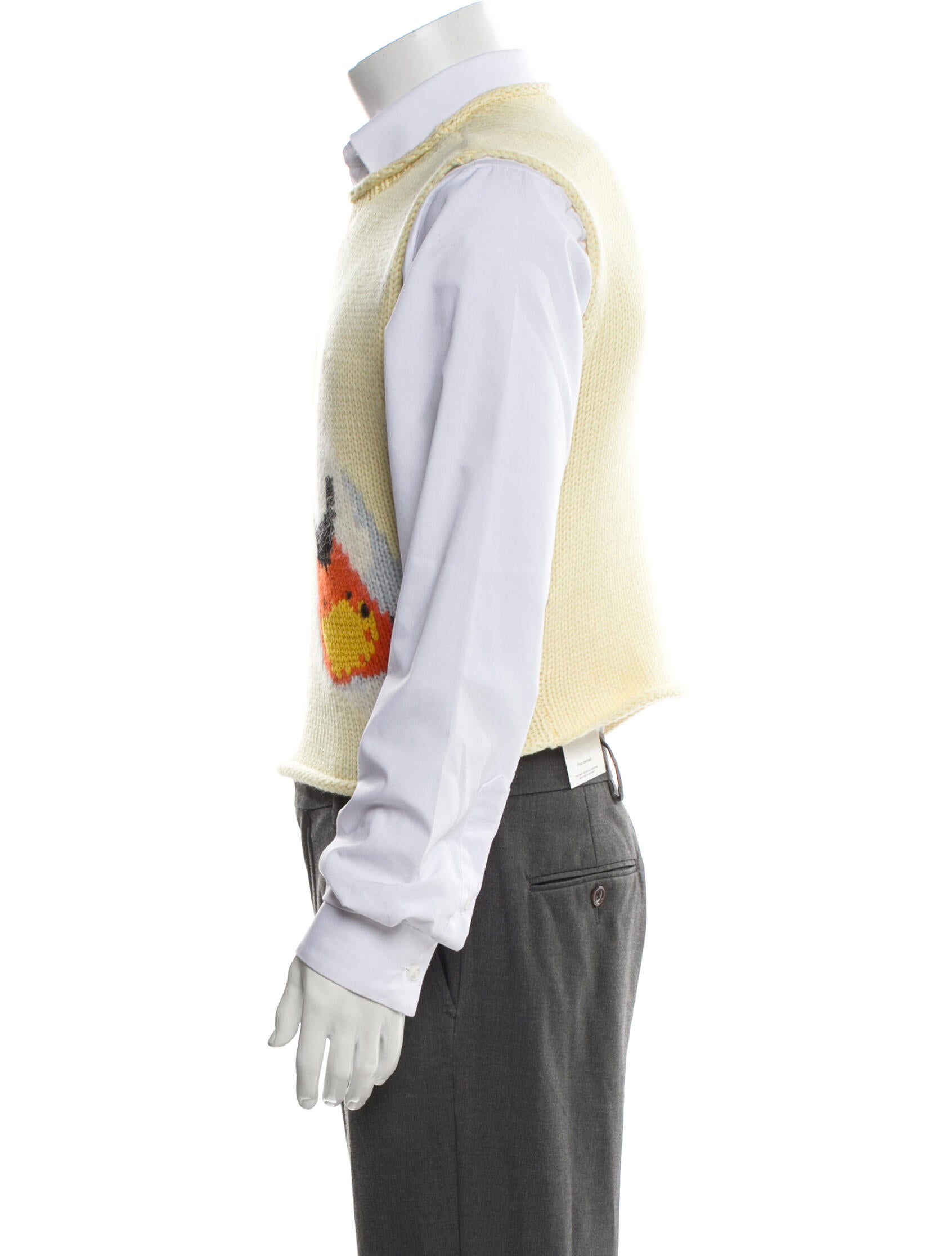 J.W. Anderson Swan Print Wool Sweater Vest