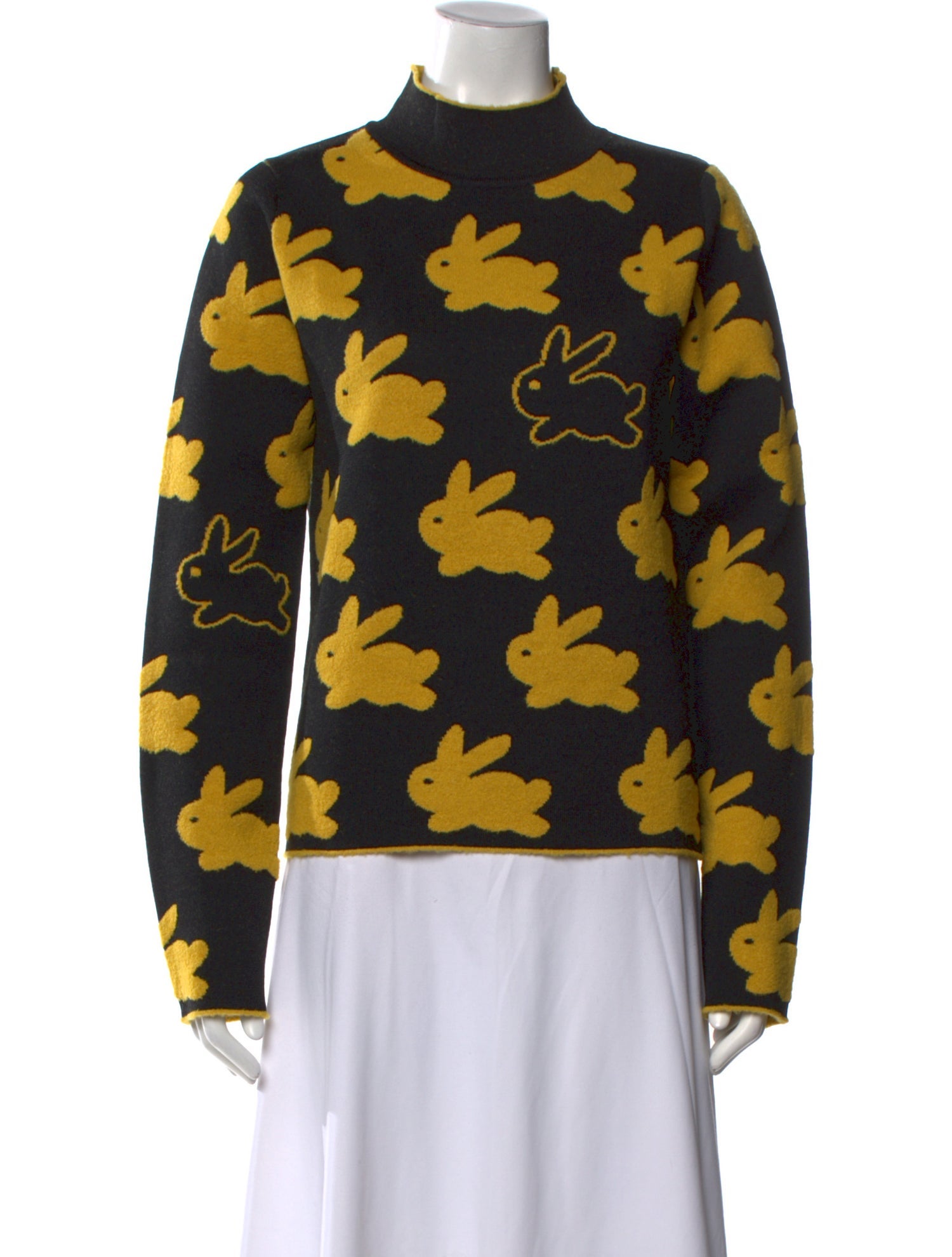 J.W. Anderson Printed Mock Neck Sweater