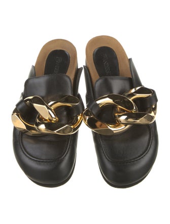 J.W. Anderson Leather Chain-Link Accents Mules