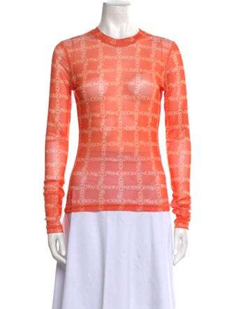 J.W. Anderson Plaid Print Crew Neck Top