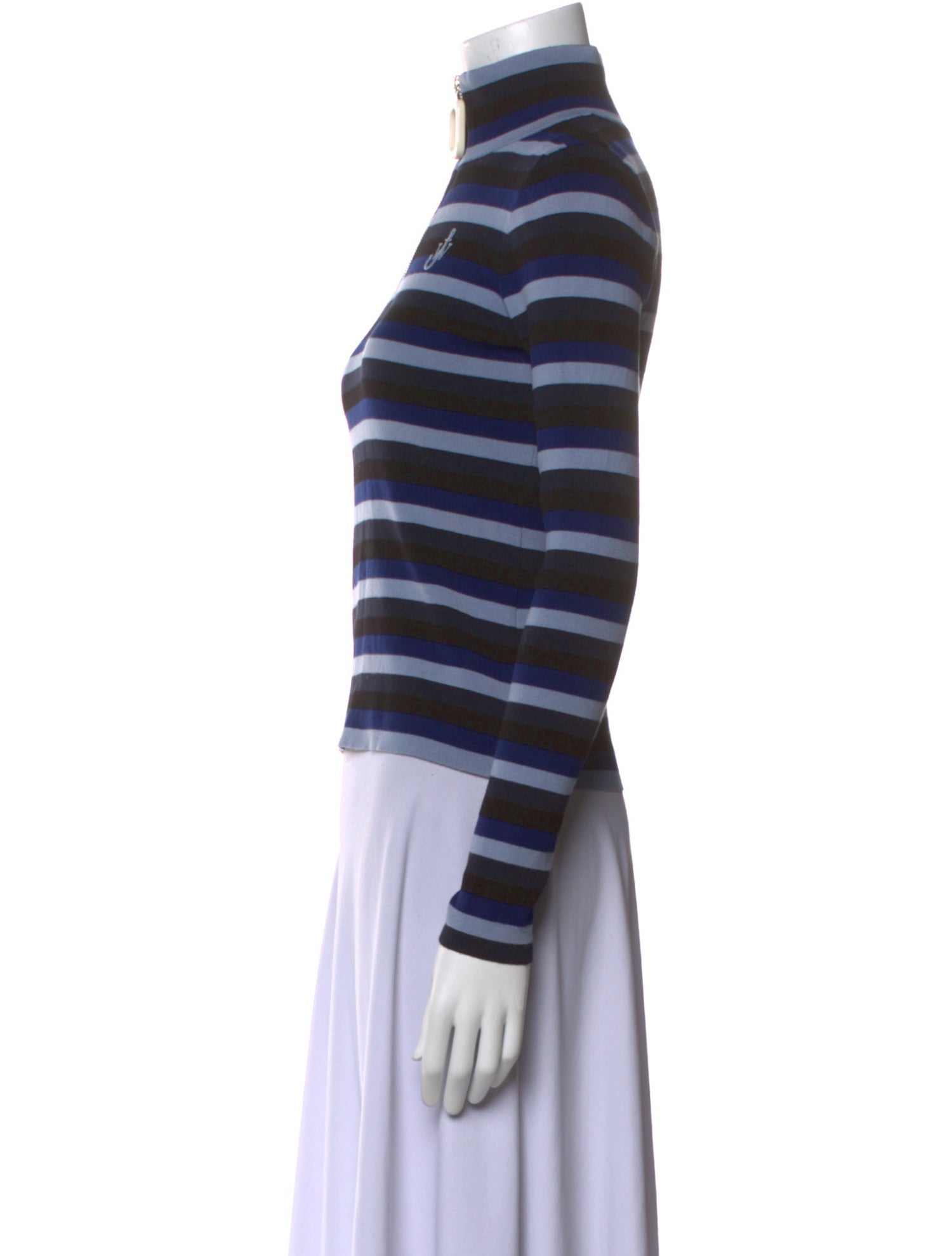 J.W. Anderson Striped Mock Neck Sweatshirt