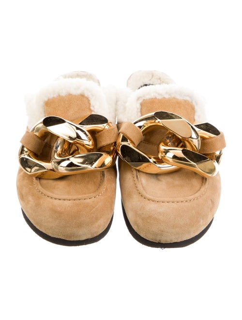 J.W. Anderson Suede Chain-Link Accents Mules