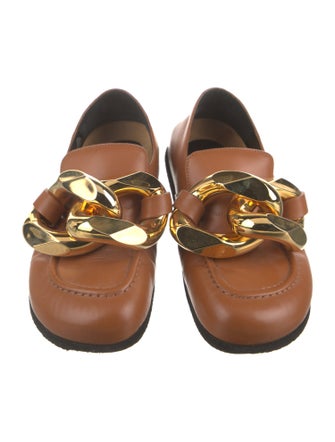 J.W. Anderson Leather Chain-Link Accents Mary Jane Flats