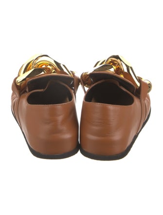 J.W. Anderson Leather Chain-Link Accents Mary Jane Flats