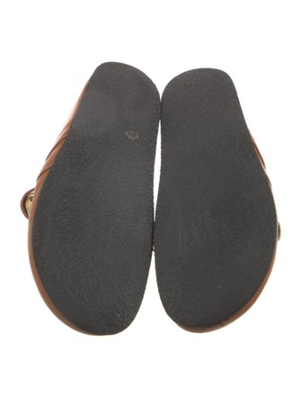 J.W. Anderson Leather Chain-Link Accents Mary Jane Flats