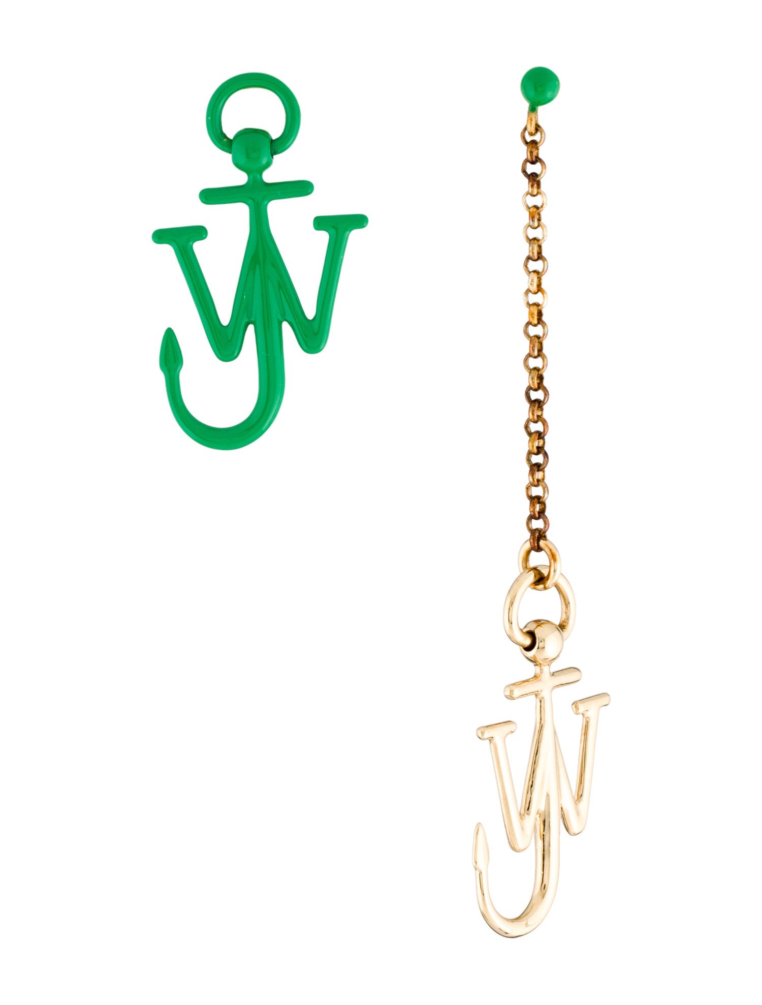 J.W. Anderson asymmetric anchor earrings