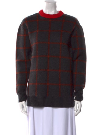 J.W. Anderson Wool Plaid Print Sweater