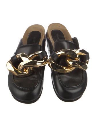 J.W. Anderson Leather Chain-Link Accents Slides