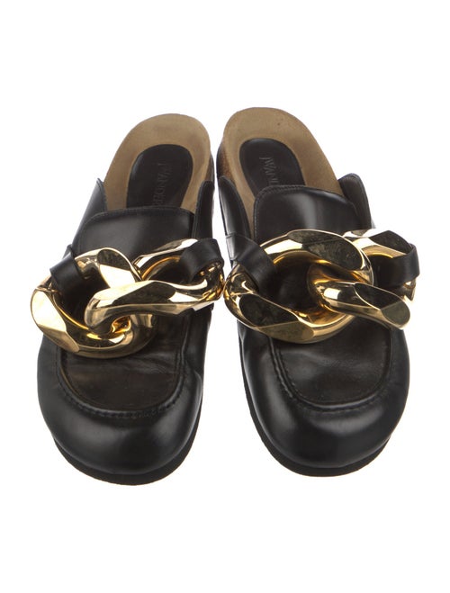 J.W. Anderson Leather Chain-Link Accents Slides