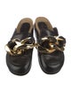 J.W. Anderson Leather Chain-Link Accents Slides