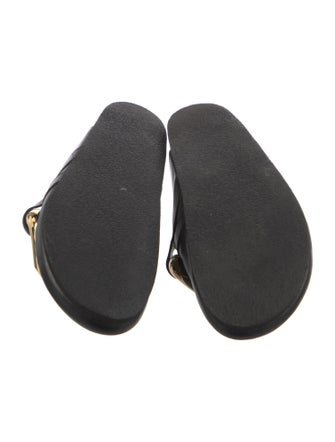 J.W. Anderson Leather Chain-Link Accents Slides