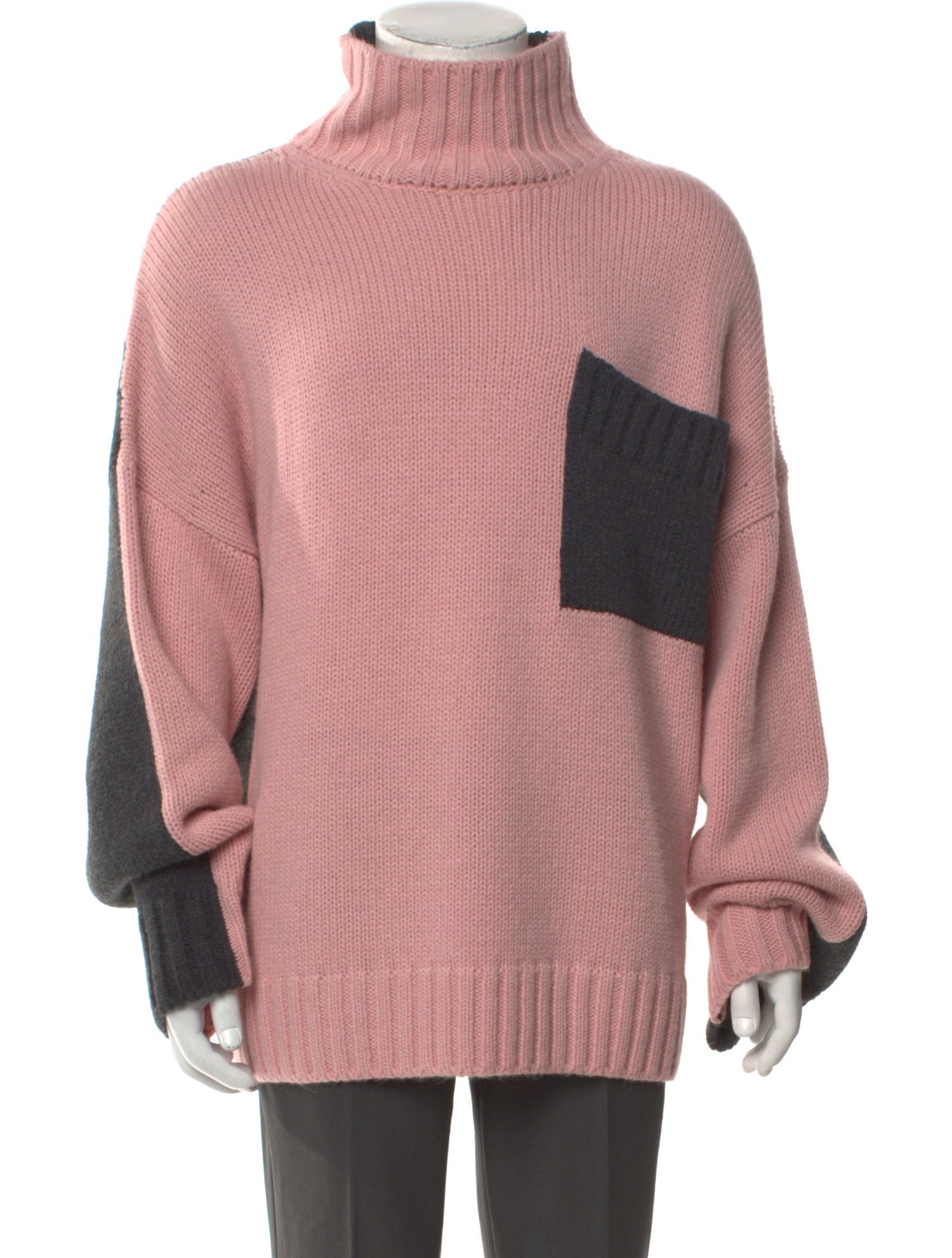 J.W. Anderson Colorblock Pattern Turtleneck Pullover
