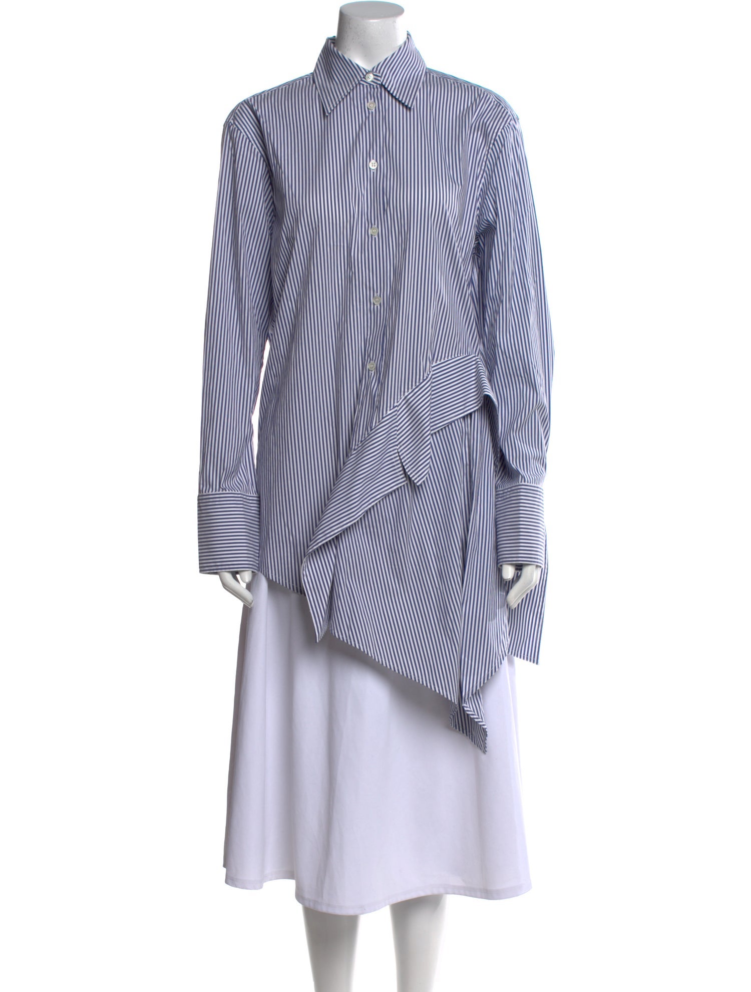 J.W. Anderson Striped Long Sleeve Button-Up Top