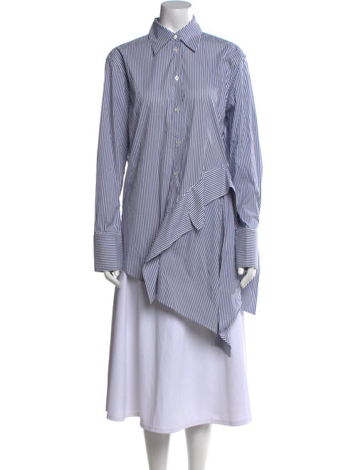 J.W. Anderson Striped Long Sleeve Button-Up Top