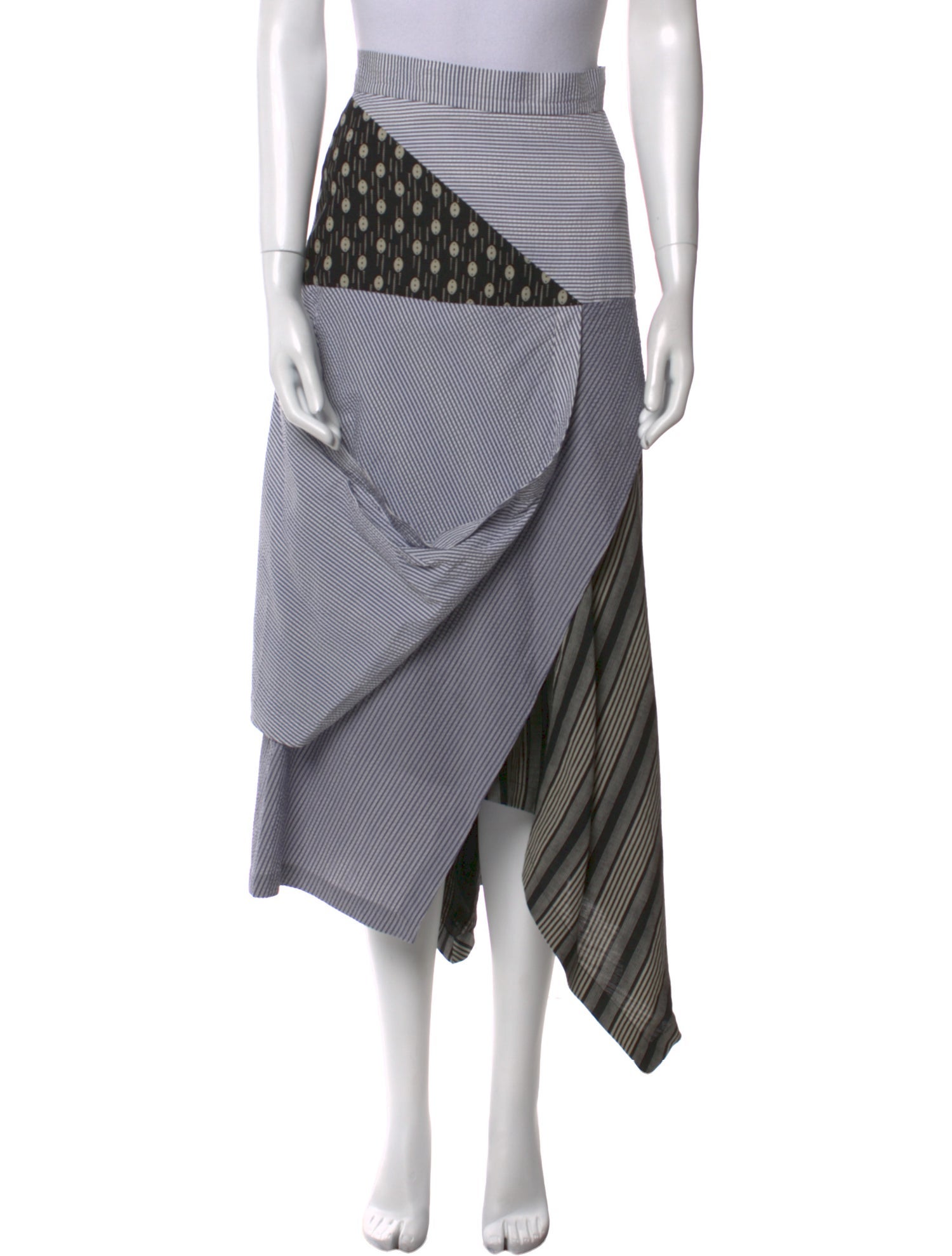 J.W. Anderson Striped Midi Length Skirt