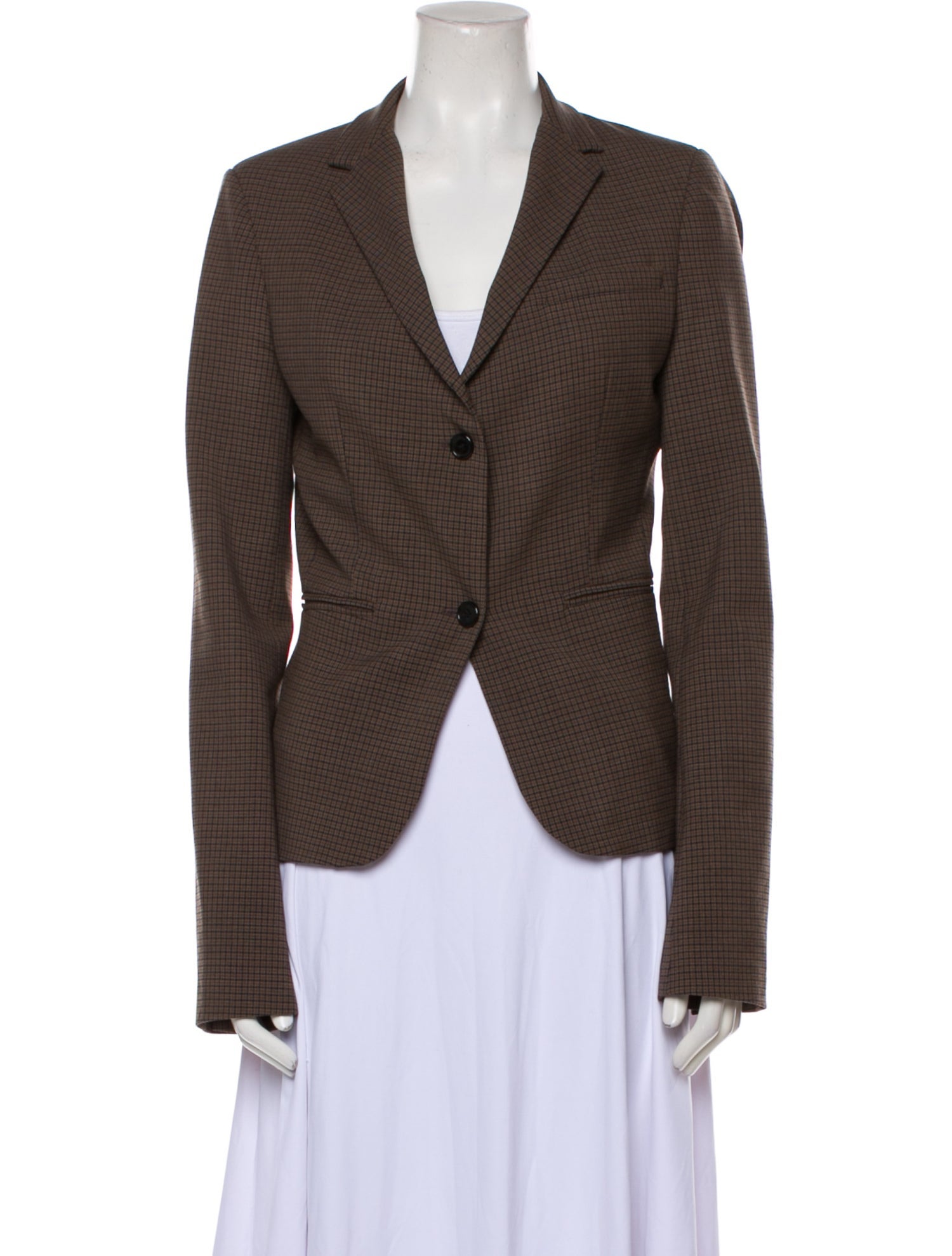 J.W. Anderson Virgin Wool Plaid Print Blazer