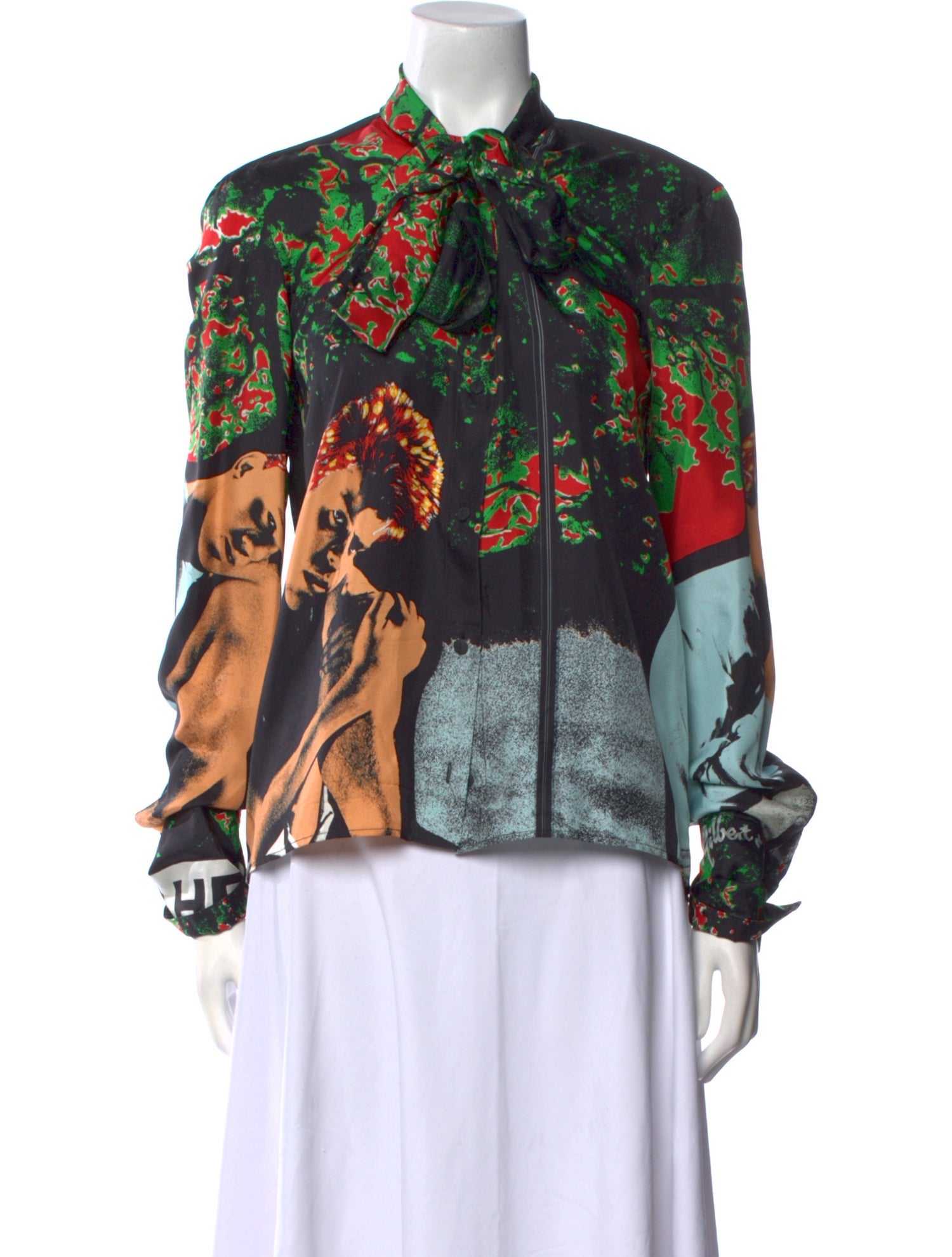 J.W. Anderson Printed Tie Neck Blouse