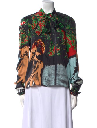 J.W. Anderson Printed Tie Neck Blouse