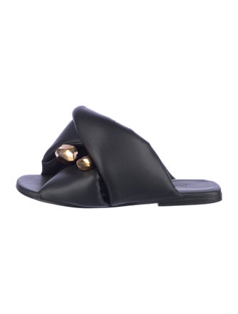 J.W. Anderson Leather Chain-Link Accents Slides