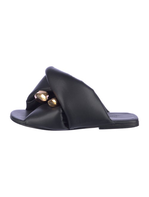 J.W. Anderson Leather Chain-Link Accents Slides