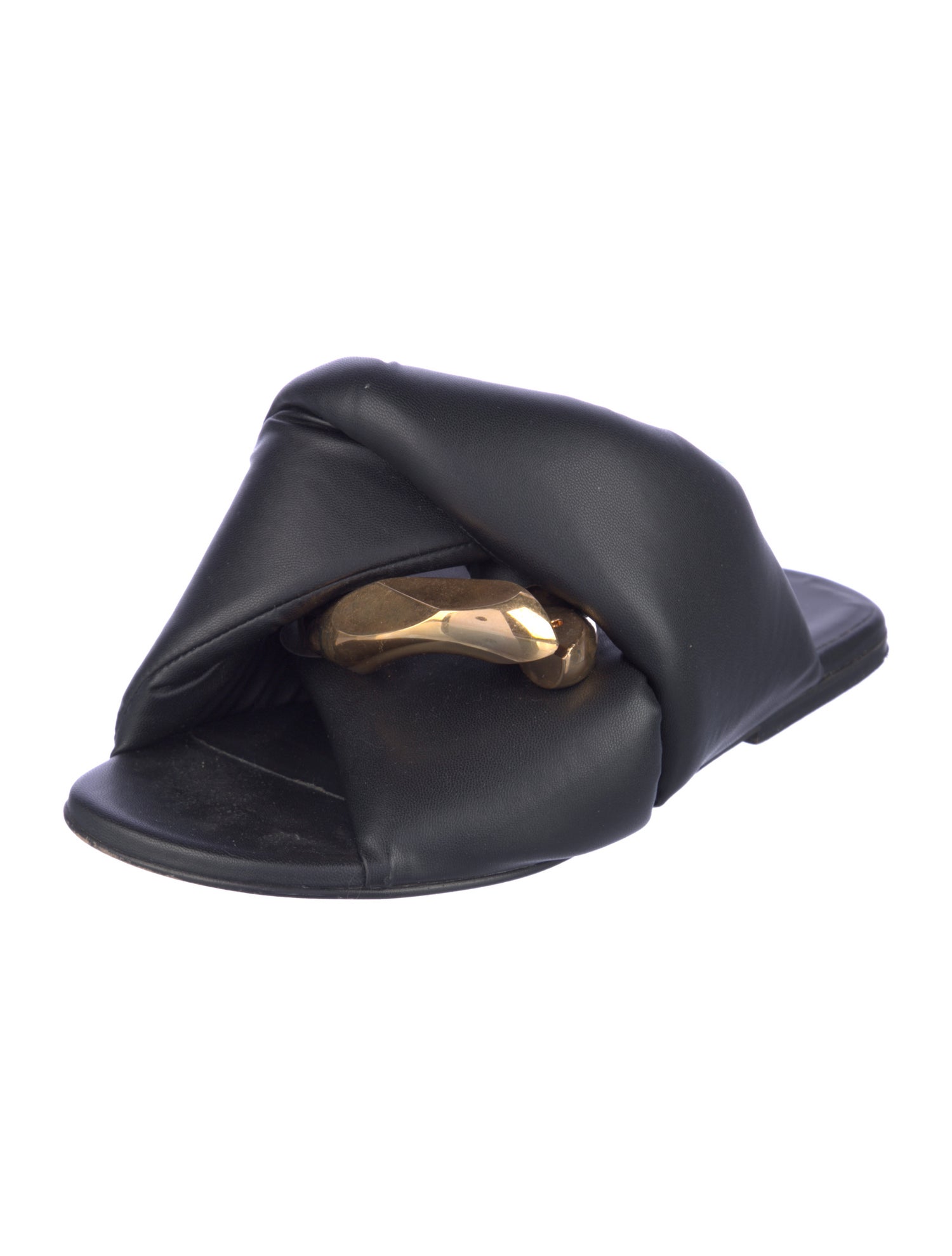 J.W. Anderson Leather Chain-Link Accents Slides