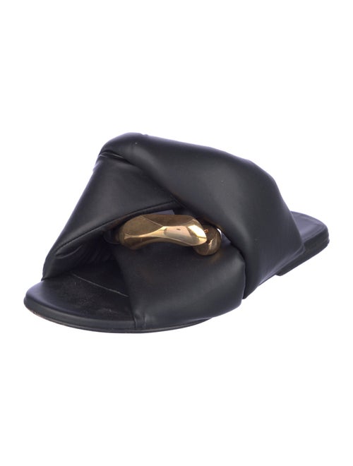 J.W. Anderson Leather Chain-Link Accents Slides