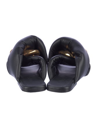 J.W. Anderson Leather Chain-Link Accents Slides