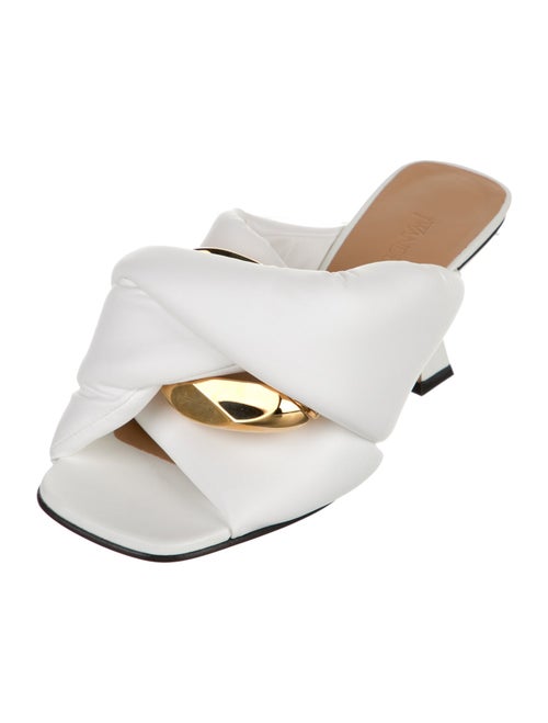 J.W. Anderson Leather Chain-Link Accents Slides