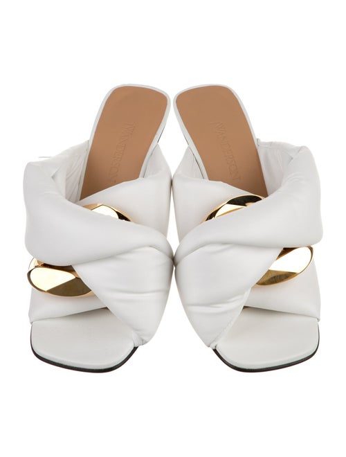 J.W. Anderson Leather Chain-Link Accents Slides