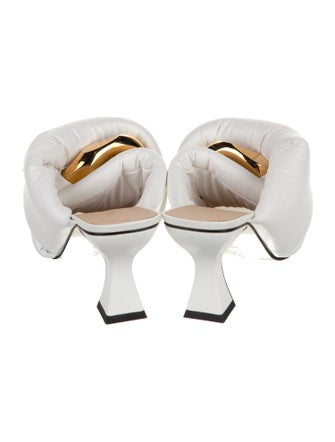 J.W. Anderson Leather Chain-Link Accents Slides