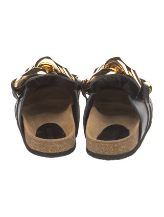 J.W. Anderson Leather Chain-Link Accents Mules