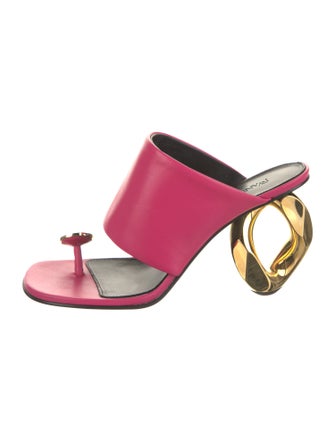 J.W. Anderson Leather Crystal Embellishments Slides