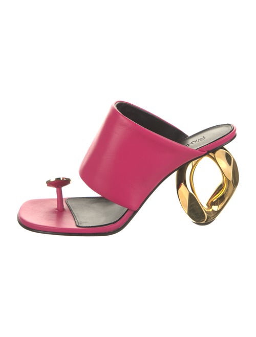 J.W. Anderson Leather Crystal Embellishments Slides