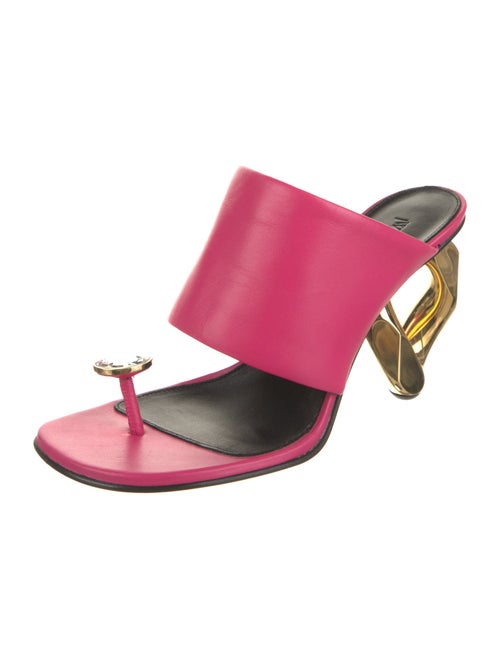 J.W. Anderson Leather Crystal Embellishments Slides