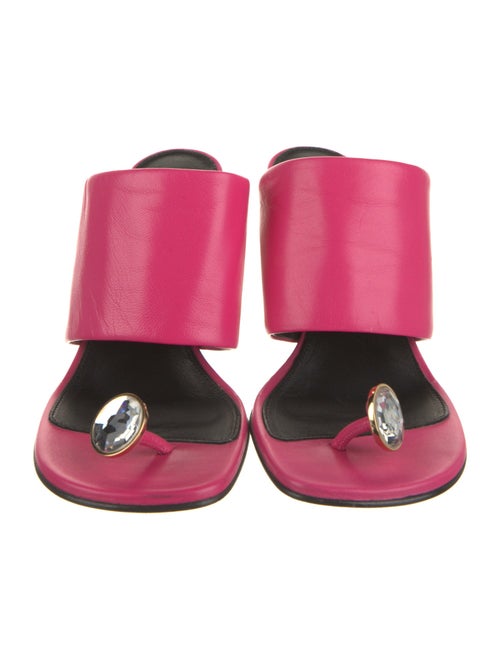 J.W. Anderson Leather Crystal Embellishments Slides