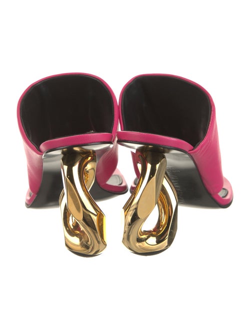 J.W. Anderson Leather Crystal Embellishments Slides