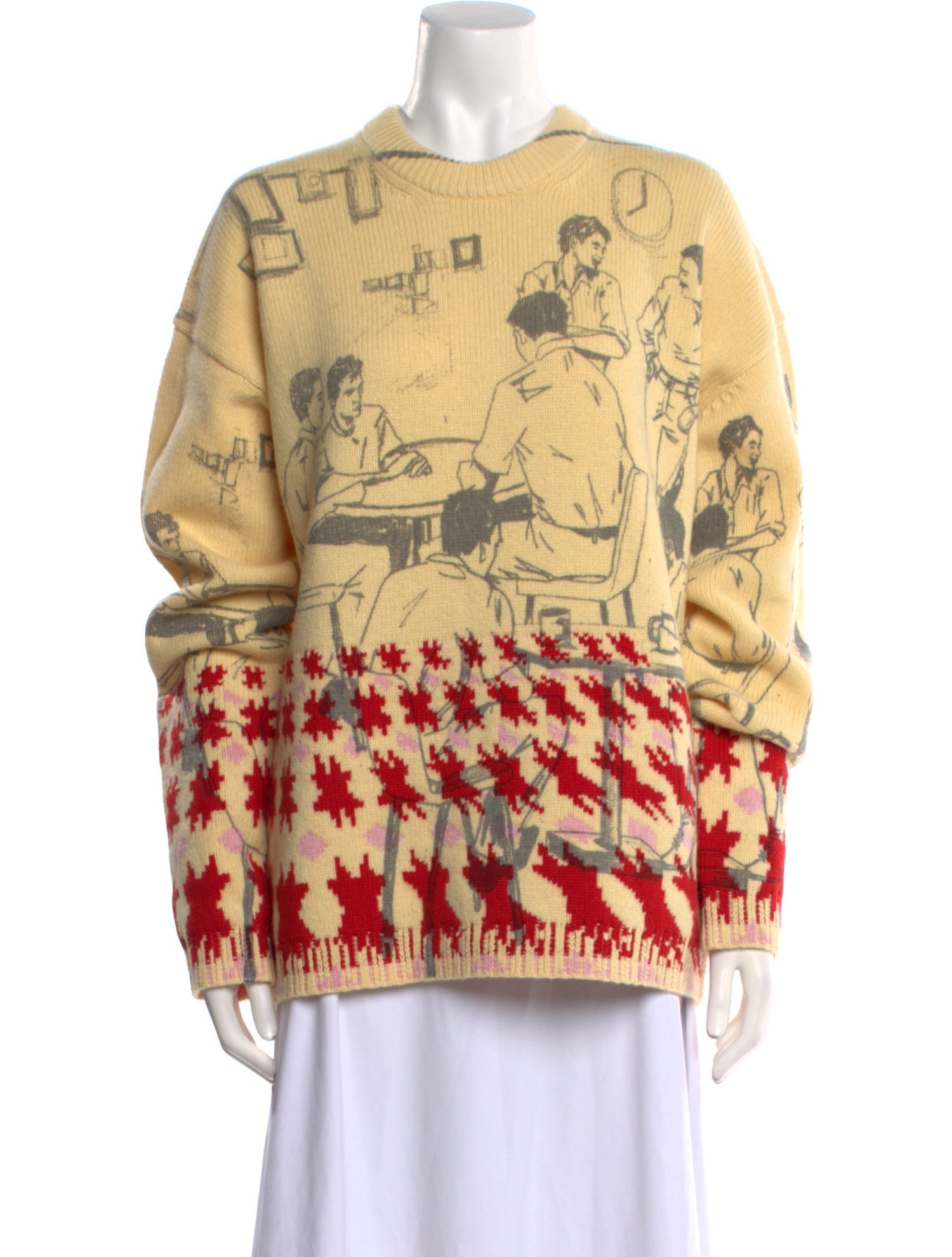 J.W. Anderson Virgin Wool Printed Sweater w/ Tags
