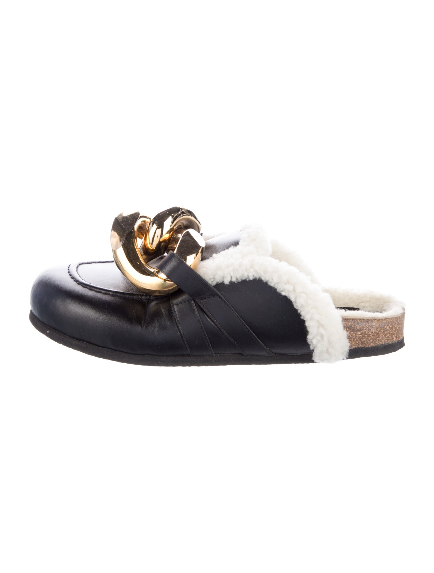 J.W. Anderson Leather Chain-Link Accents Mules