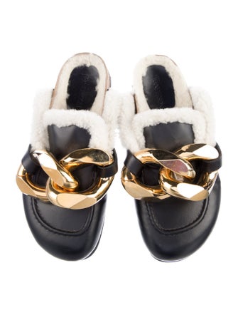 J.W. Anderson Leather Chain-Link Accents Mules
