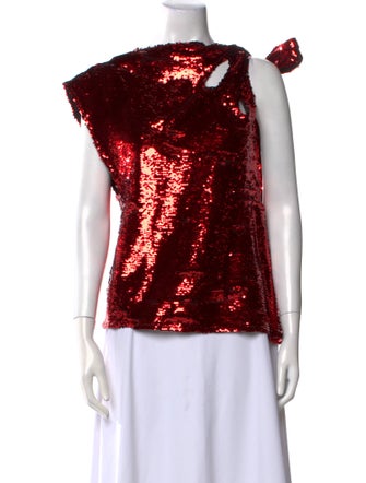 J.W. Anderson Bateau Neckline Short Sleeve Blouse