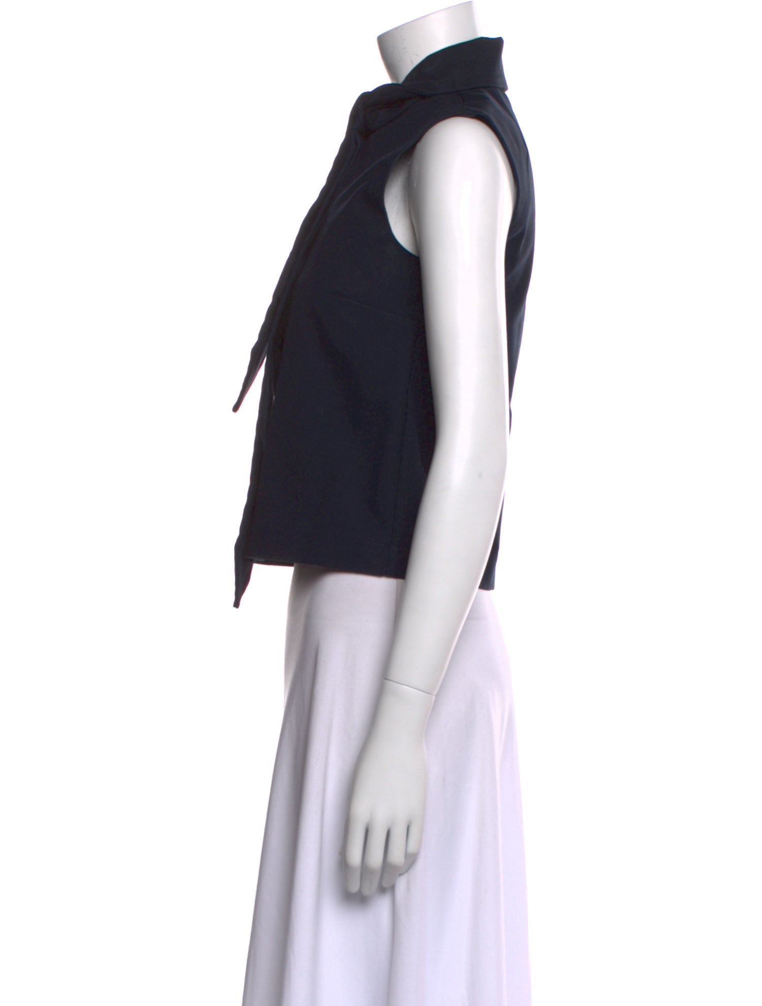 J.W. Anderson Mock Neck Sleeveless Crop Top